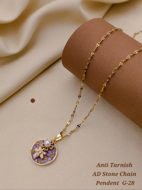 Anti tranish ad Stone chain pendent G 28 Wholesale costume jewellery in Pune